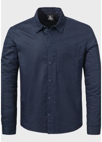 Schöffel SCHÖFFEL Herren Outdoorhemd "Urban Shirt Style Chanduy MNS", blau, modisch, Gr. 48, Oberstoff: 73% Baumwolle 27% Hanf, Hemden