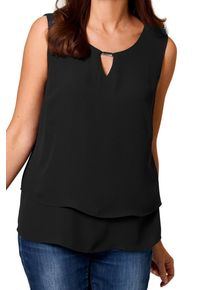 Damen Tanktop "HERMANN LANGE Collection Top Mia", schwarz, Gr. 38, HERMANN LANGE Collection, 100% Polyester, Tops