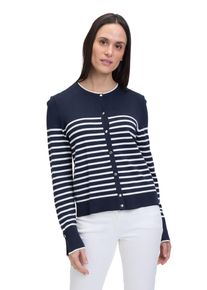 Betty Barclay Damen Strickjacke "Betty Barclay Basic-Strickjacke mit Streifen", blau, casual, Gr. 38, Strick, Obermaterial: 72% Viskose, 28%