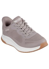 Skechers Damen Slip-On Sneaker "BOBS SQUAD 4", Gr. 35, grau, Mesh, Synthetik, sportlich, Schuhe, Slipper, Freizeitschuh, Halbschuh mit Memory Foam