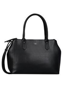 Tom Tailor Damen Shopper "Roma", schwarz, Polyurethan, Polyurethan (PU), Taschen, mit praktischer Einteilung