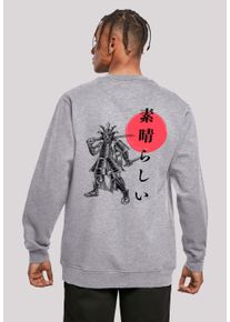 F4NT4STIC Herren Kapuzenpullover "Samurai Japan Grafik", grau, casual, Gr. 5XL, Obermaterial: 50% Baumwolle, 50% Polyester, Pullover, Print