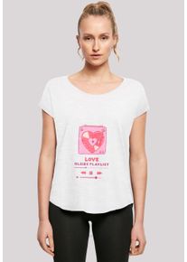 F4NT4STIC Damen T-Shirt "Love Oldies Playlist Valentinstag", weiß, casual, Gr. XXL, Obermaterial: 100% Baumwolle, Shirts, Premium Qualität