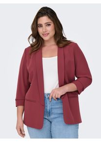 Only CARMAKOMA Damen Kurzblazer "CARELLY 3/4 LIFE BLAZER WVN", beige, feminin, Gr. 42, unifarben, Web, Obermaterial: 95% Polyester, 5% Elasthan,