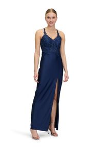 Vera Mont Damen Abendkleid "Vera Mont Abendkleid mit Strass", blau, Gr. 34, Spitze, Obermaterial: 82% Polyamid, 18% Elasthan. Futter: 100%