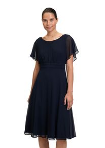Vera Mont Damen Cocktailkleid "Vera Mont Cocktailkleid kurzarm", blau, feminin, Gr. 42, Chiffon, Obermaterial: 100% Polyester. Futter: 100%