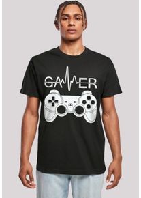 F4NT4STIC Herren T-Shirt "Gamer Herzschlag", schwarz, casual, Gr. XXL, Obermaterial: 100% Baumwolle, Shirts, Premium Qualität