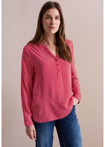 Cecil Damen Langarmbluse, rot, casual, Gr. L, gestreift, Stoff, 100% Viskose, Blusen