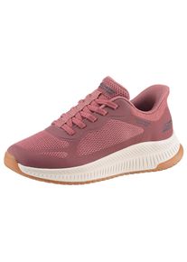 Skechers Damen Slip-On Sneaker "BOBS SQUAD 4", Gr. 35, rosa, Mesh, Synthetik, sportlich, Schuhe, Slipper, Freizeitschuh, Halbschuh mit Memory Foam