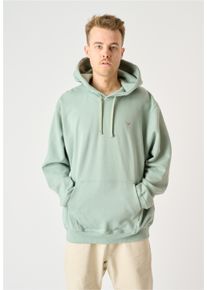 Cleptomanicx Herren Kapuzensweatshirt "Ligull Boxy", grün, casual, Gr. XL, bestickt, 100% Baumwolle, Sweatshirts, In lässigem Schnitt