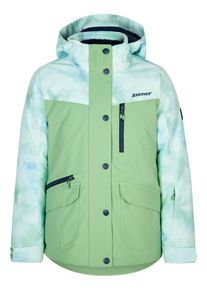 Ziener Kinder Skijacke "ANOKI", grün, Gr. 128, Obermaterial: 100% Polyester;Futter: 1. 100% Polyamid, 2. 100% Polyester;Wattierung: 100% Polyester;,