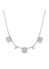 Damen Collier "Ziersteine, Zirkonia weiß, Silber 925", 45cm, Silber 925 (Sterlingsilber), blau, Giorgio Martello MILANO, Silber 925 (Sterlingsilber),