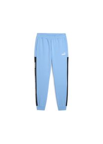 Puma Herren Sporthose "Around The Block Jogginghose Herren", blau, Gr. XXL, colorblocking, Obermaterial: 66% Baumwolle, 34% Polyester; Rippe: 3%