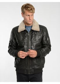 JCC Herren Lederjacke "3102245", schwarz, Gr. 62, Oberstoff: 100% Schafsleder / Innenfutter oben: 100% Polyester / Innenfutter unten: 100% Baumwolle