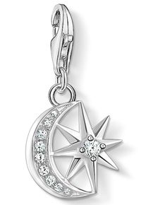 Thomas Sabo Damen Charm-Einhänger "Stern & Mond, 1794-051-14", bunt, Silber 925 (Sterlingsilber), Charms, mit Zirkonia (synth.)