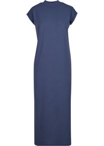 Urban Classics Damen Shirtkleid "Urban Classics Damen Ladies Long Extended Shoulder Dress", blau, klassisch, Gr. S, unifarben, 100% Baumwolle, Kleider