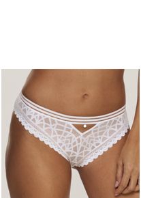 s.Oliver Damen Slip "Milene", Gr. 48, weiß, Microtouch, Obermaterial: 88% Polyamid, 12% Elasthan, Unterhosen, mit edlem Bund und modischem Accessoire