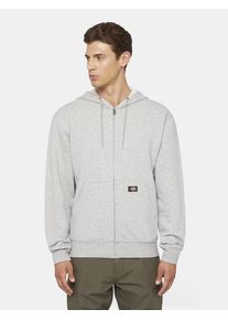 Dickies Herren Kapuzensweatjacke "Dickies Workwear Sweatshirt MWG FUL ZIP FLC HOD REG GREY", grau, Gr. XL, Obermaterial: 80% Baumwolle, 20%