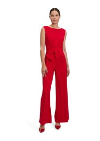Vera Mont Damen Overall "Vera Mont Jumpsuit mit weitem Bein", rot, elegant, Gr. 46, Cru00eape, Obermaterial: 95% Polyester, 5% Elasthan. Futter: 100%