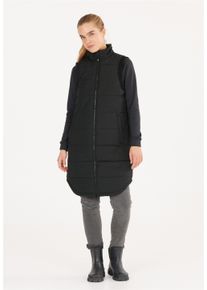 WEATHER REPORT Damen Steppweste "Cassidy", schwarz, casual, Gr. 38, 100% Polyester, Westen, im langen, wärmenden und wasserabweisenden Design