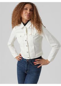 Véro Moda VERO MODA Damen Jeansjacke "VMLUNA LS SLIM DNM JACKET MIX GA NOOS", rot, Gr. L, unifarben, Denim/Jeans, Obermaterial: 72% Baumwolle, 26% Polyester,