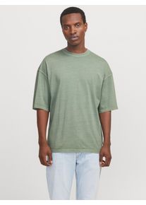 Jack & Jones JACK & JONES Herren Rundhalsshirt "JJECHARGE FADED TEE O-NECK NOOS", grün, modisch, Gr. XS, unifarben, Jersey, Obermaterial: 100% Baumwolle, Shirts,