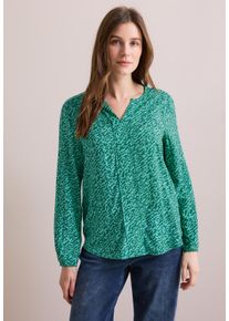 Cecil Damen Langarmbluse, grün, casual, Gr. S, bedruckt, Stoff, 100% Viskose, Blusen, mit grafischem Muster