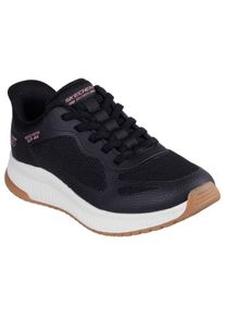 Skechers Damen Slip-On Sneaker "BOBS SQUAD 4", Gr. 41, schwarz, Mesh, Synthetik, sportlich, Schuhe, Slipper, Freizeitschuh, Halbschuh mit Memory Foam