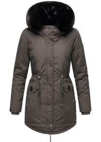 Navahoo Damen Wintermantel "Sweety Deluxe", grau, casual, Gr. M, Obermaterial: 60% Baumwolle, 40% Nylon, Futter: 100% Polyester, Wattierung: 100%