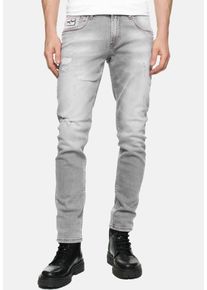 Rusty Neal Herren Straight-Jeans "TORI", grau, casual, Gr. 38, unifarben, 98% Baumwolle, 2% Elasthan, Jeans, mit dezenter Waschung