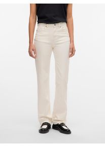 Véro Moda VERO MODA Damen Straight-Jeans "VMTESSA HR STRAIGHT JEANS COLOR GA NOOS", weiß, modisch, Gr. 29, unifarben, Denim/Jeans, Obermaterial: 99% Baumwolle,