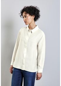 Street One Damen Langarmbluse, weiß, casual, Gr. 38, unifarben, Stoff, 88% Viskose, 12% Polyamid, Blusen, mit Knopfleiste