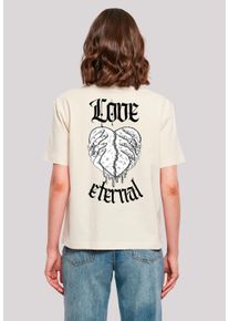 F4NT4STIC Damen T-Shirt "Love Eternal Herz in Händen", weiß, casual, Gr. 5XL, Obermaterial: 100% Baumwolle, Shirts, Premium Y2K Streetwear