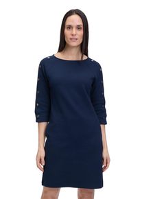 Betty Barclay Damen Druckkleid "Betty Barclay Casual-Kleid mit Knöpfen", blau, casual, Gr. 40, Sweatware, Obermaterial: 80% Baumwolle, 16% Polyester,