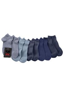 H.I.S. H.I.S Damen Kurzsocken, Gr. 35, blau, Polyamid, Baumwolle, Elasthan, unifarben, Socken, mit verstärkter Ferse und Spitze