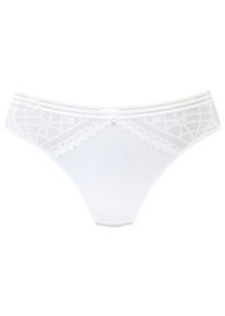 s.Oliver Damen String "Milene", Gr. 44, weiß, Microtouch, Spitze, Obermaterial: 88% Polyamid, 12% Elasthan, Unterhosen, mit graphischen, dezent