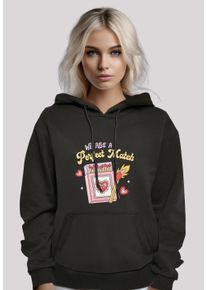 F4NT4STIC Damen Kapuzenpullover "We Are A Perfect Match Love", schwarz, casual, Gr. XXL, Obermaterial: 65% Baumwolle, 35% Polyester, Pullover,