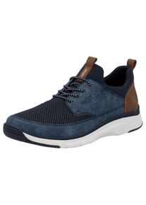 Rieker Herren Slip-On Sneaker, Gr. 43, blau, Lederimitat, Textil, kontrastfarbene Details, sportlich, Schuhe, Freizeitschuh, Halbschuh, Schlupfschuh