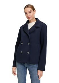AMBER & JUNE AMBER & JUNE Damen Canvasjacke "Amber & June Blazer-Jacke mit Reverskragen", blau, modisch, Gr. 42, Obermaterial: 95% Viskose, 5% Elasthan., Jacken