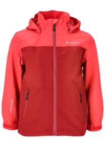 ZIGZAG Kinder Outdoorjacke "Bloomer", rot, casual, Gr. 98, mehrfarbig, 90% Polyester, 10% Elasthan, Jacken, mit verschließbaren Taschen
