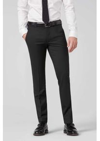 MEYER Herren Anzughose "Roma", schwarz, Gr. 33, unifarben, 54% Polyester;43% Wolle;3% Elasthan, Hosen, mit Französische Seitentaschen