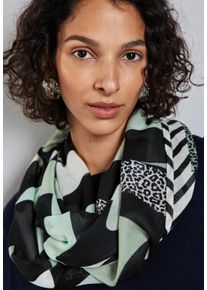 Street One Damen Loop, grün, gemustert, Stoff, 100% Modal, Modetücher, aus Modal