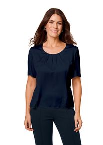 Damen Shirtbluse "HERMANN LANGE Collection Blusenshirt Sophie", blau, Gr. 42, HERMANN LANGE Collection, 100% Polyester, Blusen