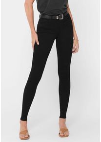 Only Damen Skinny-fit-Jeans "ONLROYAL LIFE REG SKINNY JEANS 600 NOOS", schwarz, modisch, Gr. XL, unifarben, Denim/Jeans, Obermaterial: 69% Baumwolle,
