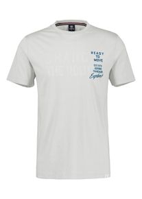 Lerros Herren T-Shirt "Lerros T-Shirt mit Brustprint", weiß, Gr. 5XL, 100% Baumwolle, Shirts