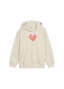 Puma Kinder Hoodie "Flaming Love Hoodie Mädchen", weiß, Gr. 152, Obermaterial: 32% Polyester, 68% Baumwolle; Kapuzenfutter: 100% Baumwolle; Rippe: 3%