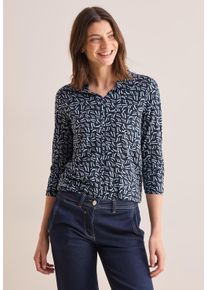 Cecil Damen Tunikashirt, blau, casual, Gr. XXL, bedruckt, Stoff, Web, 50% Modal, 50% Baumwolle, Shirts, mit 3/4 Ärmeln