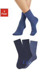 Bench. Damen Socken, Gr. 35, blau, Wolle, Polyamid, Elasthan, unifarben, Socken, Damensocken aus flauschigem Material mit wärmender Wolle