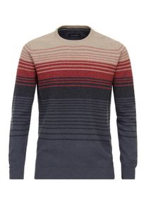 Casamoda Herren Strickpullover "Casamoda Pullover gestreift", rot, Gr. XL, 80% Baumwolle, 20% Polyamid, Pullover