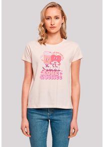 F4NT4STIC Damen T-Shirt "Love and Coffe Valentinstag", pink, casual, Gr. S, Obermaterial: 100% Baumwolle, Shirts, Premium Qualität